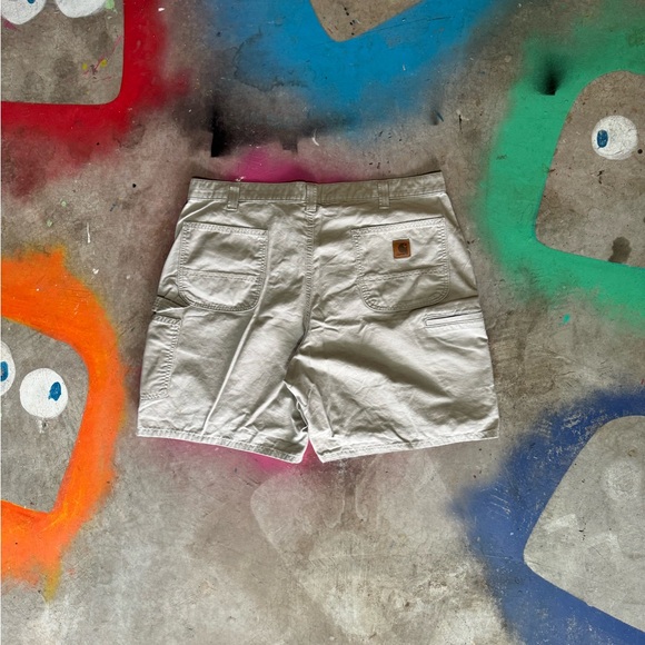 Baggy Carhartt Beige cargo work shorts - Picture 1 of 4